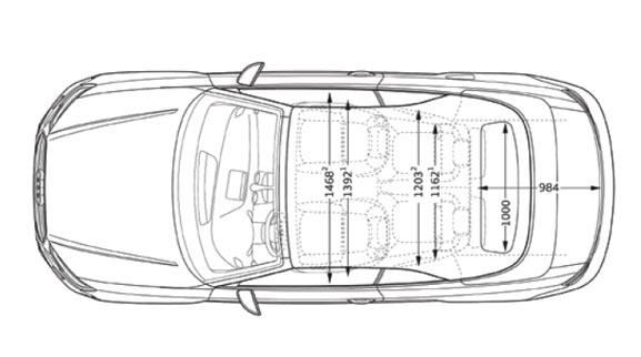 Audi A3 Cabriolet Dimesions Top View