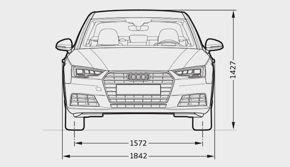 Audi A4 Dimesions Front View